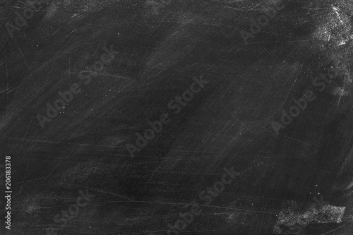Old blank dirty chalkboard .Empty Chalkboard Background with writing space. 
