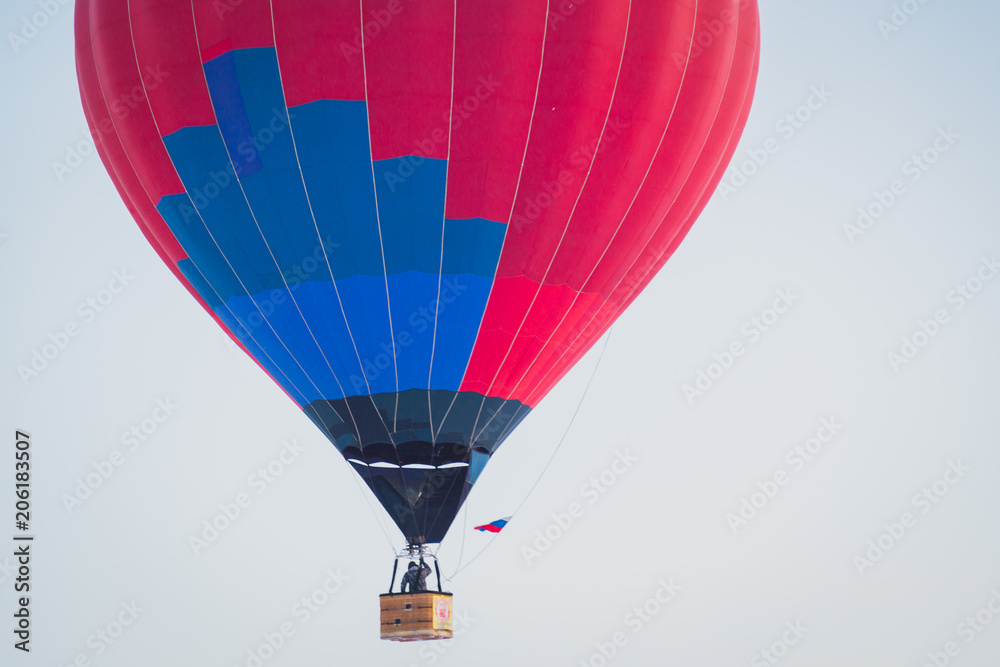 Fototapeta premium Colorful hot air ballon on the air