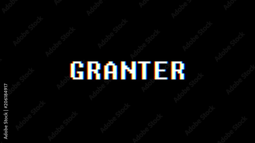 retro videogame GRANTER word text computer tv glitch interference noise screen animation seamless loop New quality universal vintage motion dynamic animated background colorful joyful video m retro videogame GRANTER word text computer tv glitch interference noise screen animation seamless loop New quality universal vintage motion dynamic animated background colorful joyful video m