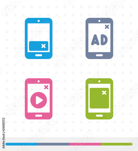 Mobile Ads - Tap Icons . A set of professional, pixel-perfect icons.