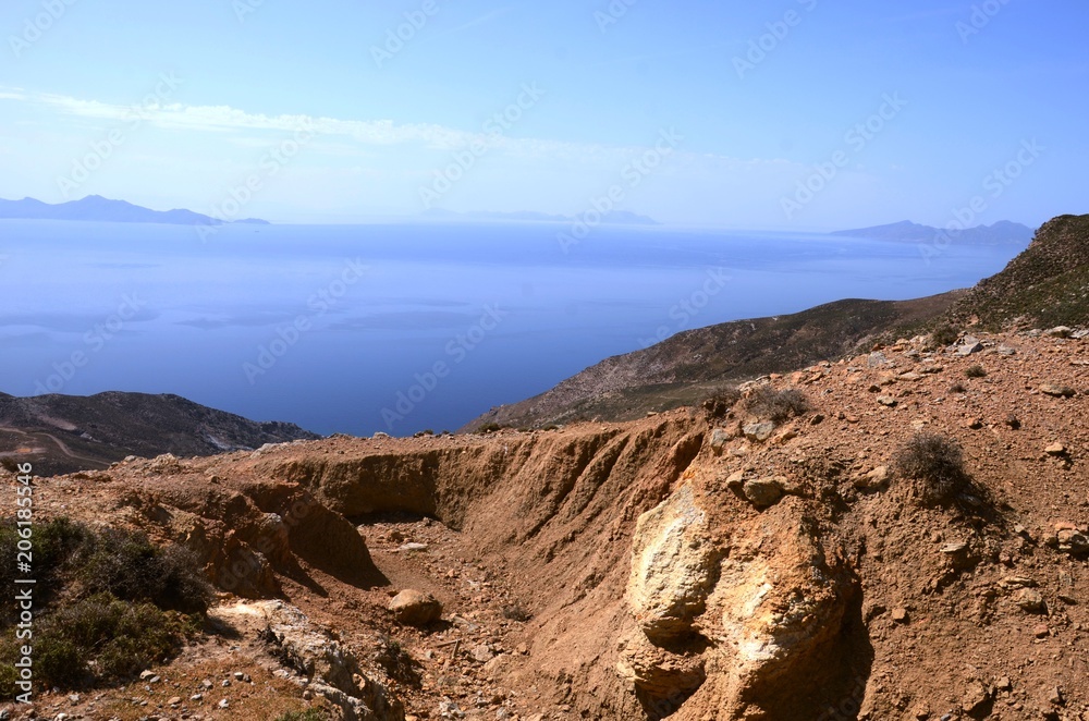Vue sur le Sud-Ouest de Kos depuis Dikios (Kos-Grèce)
