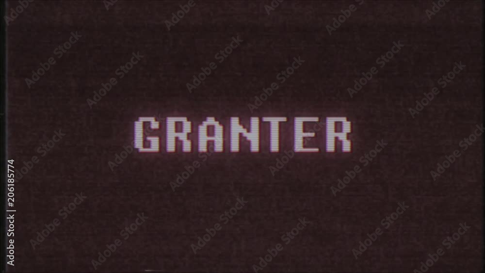 retro videogame GRANTER word text computer tv glitch interference noise screen animation seamless loop New quality universal vintage motion dynamic animated background colorful joyful video m retro videogame GRANTER word text computer tv glitch interference noise screen animation seamless loop New quality universal vintage motion dynamic animated background colorful joyful video m
