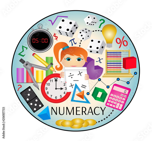 Photos Numeracy education icon vector