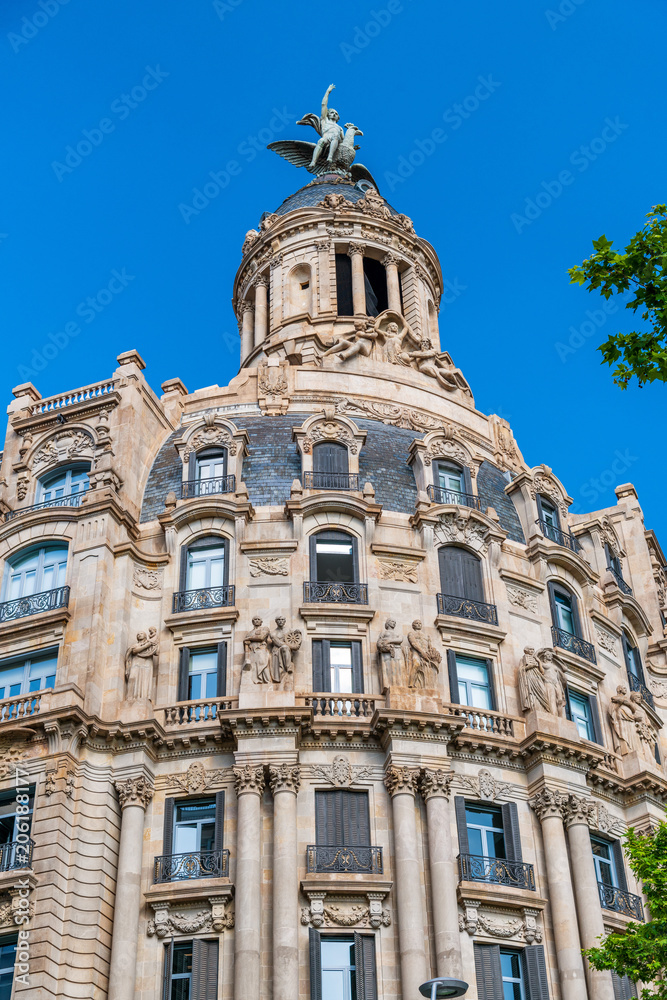 Barcelona architecture in Passeig de Gracia street