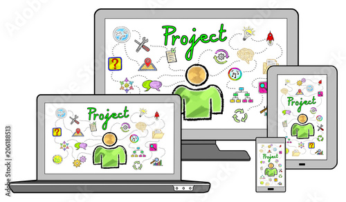 Project concept on different devices