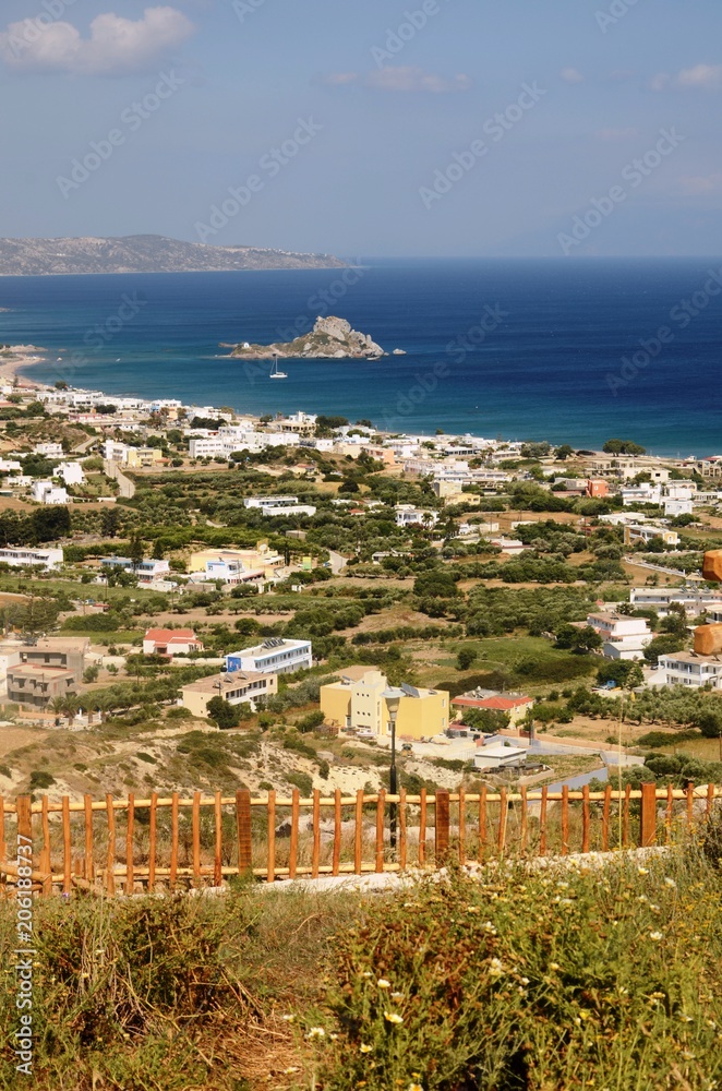 Panorama sur la mer Egée depuis les hauteurs de Kefalos (Kos-Grèce)

