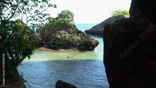 Famous Phranang cave at Raylay Railay Beach Krabi Thailand photo