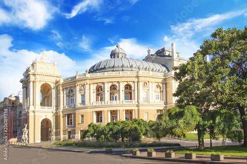 Beautiful view of the Opera House in Odessa, Ukraine