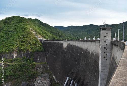 The Power of Bhumibol dam at Tak in Thailand.
