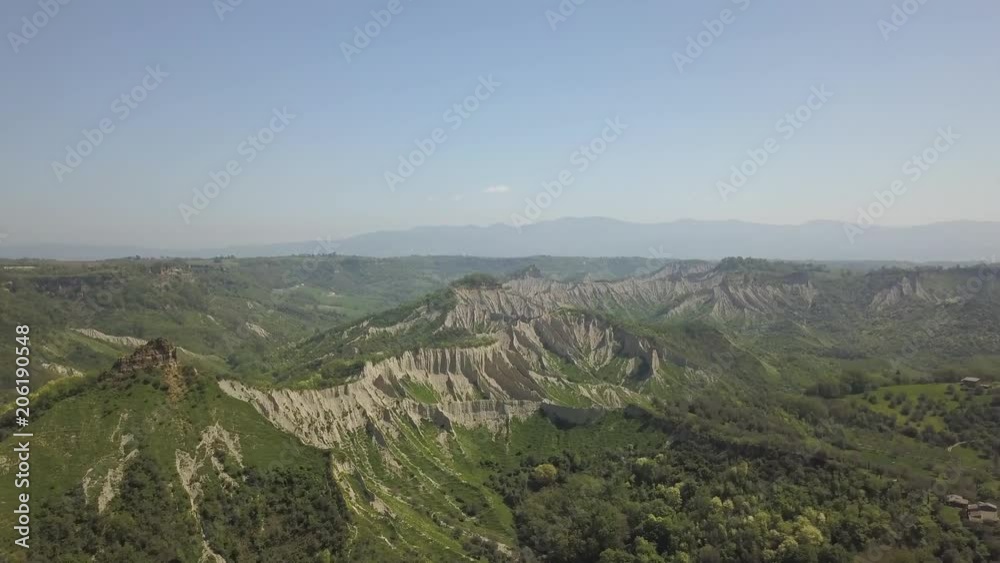 Valle dei Calanchi aerial view Valle dei Calanchi aerial view