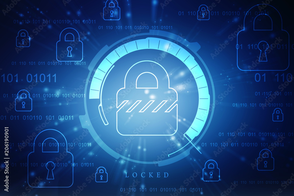 2d digital abstract technology digital future cyber security key