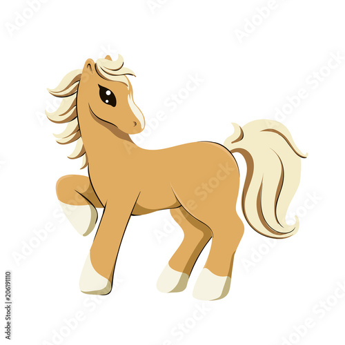Vector illustration of purebreed palomino horse