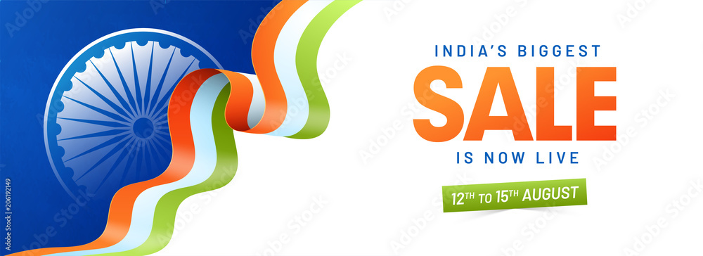 Obraz premium Incredible India text with traditional lady greeting namaste with flying dove and fighter plane, India Gate and peacock on saffron and green background.
