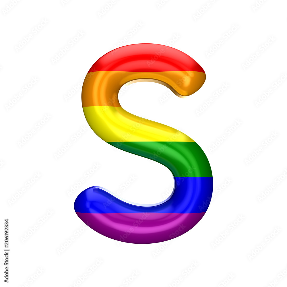the letter s in rainbow