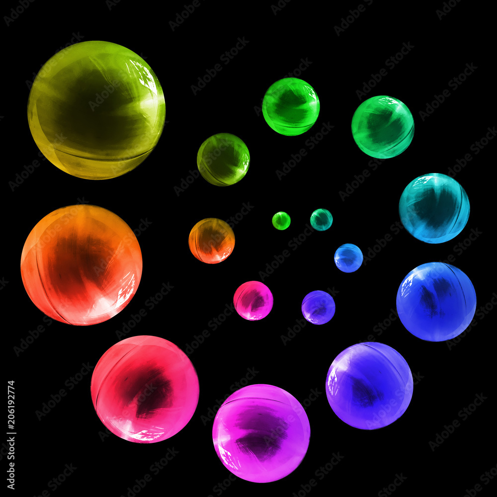 Colorful crystals isolated Colorful crystals isolated