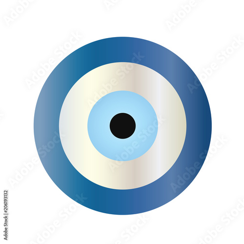 traditional blue evil eye vector