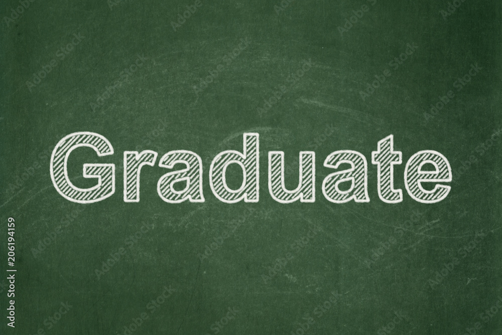 Fototapeta premium Studying concept: text Graduate on Green chalkboard background