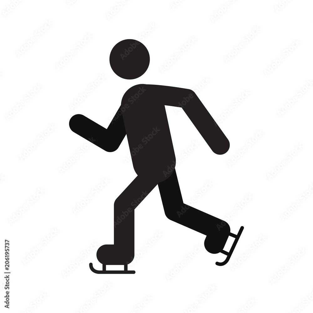 Skating man silhouette icon Skating man silhouette icon