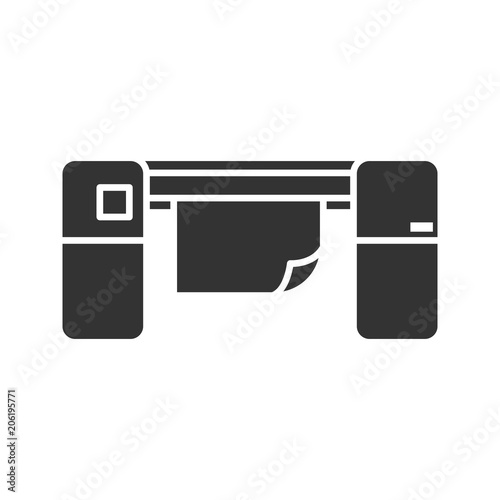 Large format printer glyph icon