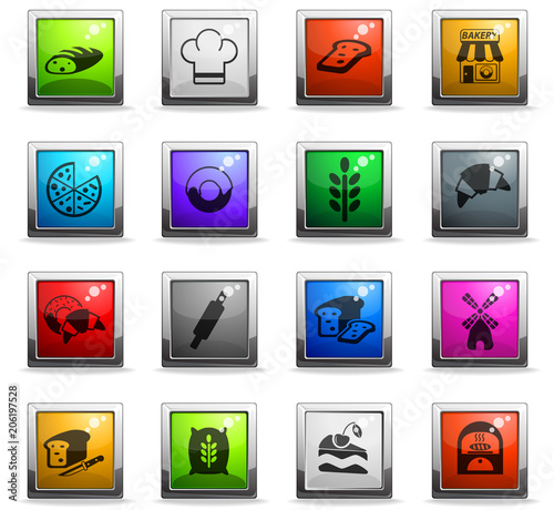 bakery icon set