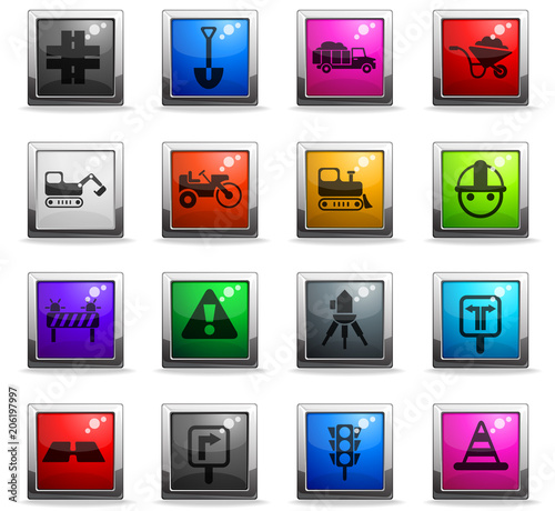 road repairs icon set