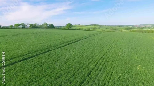 Aerial Shot Of Farm And Countryside