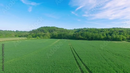 Aerial Shot Of Farm And Countryside