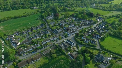 Aerial View Of Countryside Village