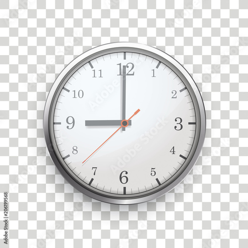 Nine Clock Transparent