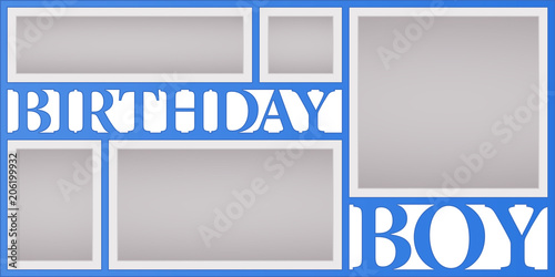 Collage of photo frames vector illustration