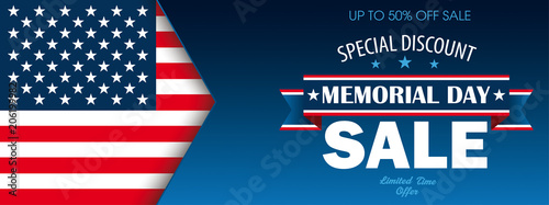 Header Memorial Day Sale USA Flag