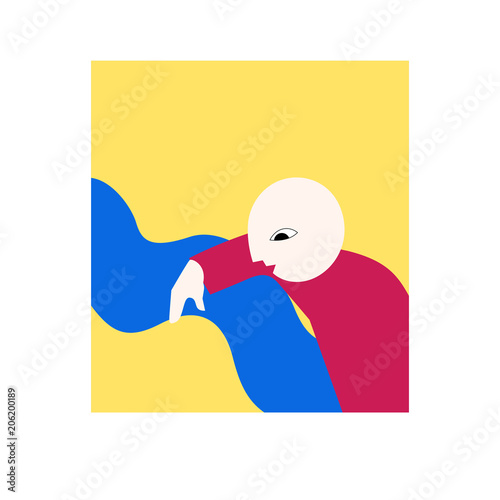 Abstract man illustration