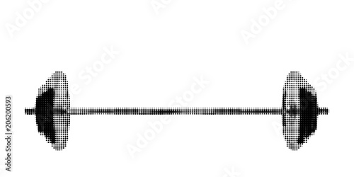 Barbell. Isolated on white background. Vector illustration.