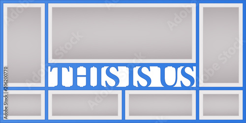 Collage of photo frames vector illustration