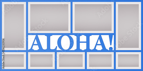 Collage of photo frames vector illustration