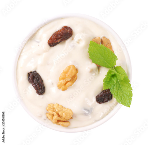 cream cheese with nuts and raisins
