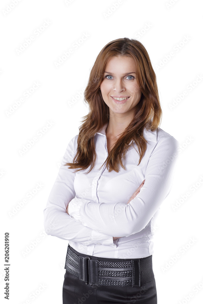 portrait of beautiful business woman isolated on white portrait of beautiful business woman isolated on white