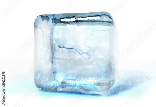 Frozen Ice Cube Stock Photo 1055922887