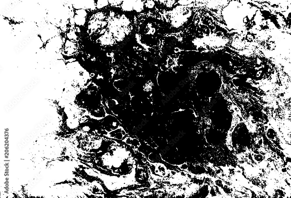 Black and white liquid texture. Hand drawn marbling illustration. Abstract vector background. Monochrome marble pattern. Black and white liquid texture. Hand drawn marbling illustration. Abstract vector background. Monochrome marble pattern.