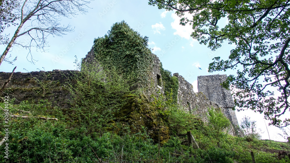 The ruins of Mugdock Castle in Mugdock country Park.