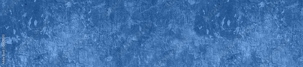 panorama rough  blue color textured concrete background