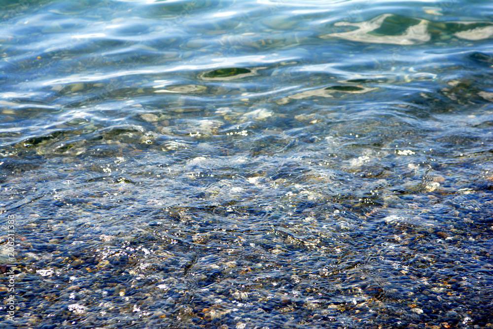 The water in the sea. Copy space for text The water in the sea. Copy space for text