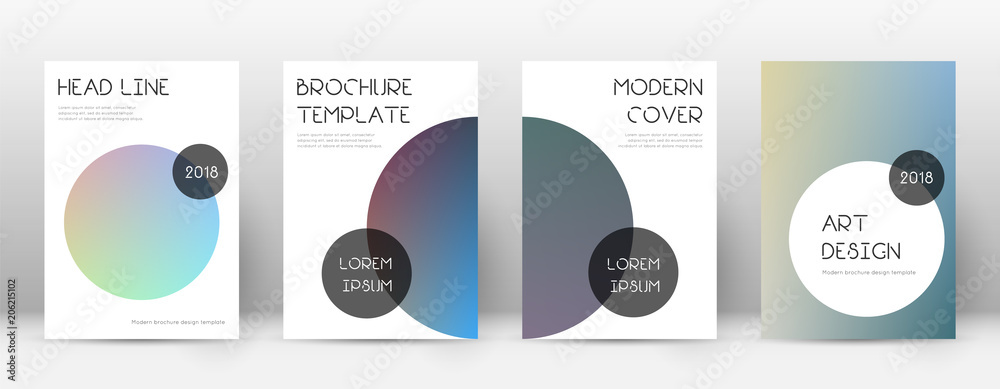 Flyer layout. Trendy noteworthy template for Brochure, Annual Report, Magazine, Poster, Corporate Presentation, Portfolio, Flyer. Beauteous color transition cover page.
