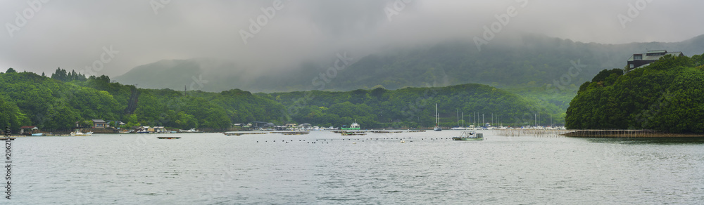 Fototapeta premium Beautiful scenery of Ago bay , Shima city , Mie , Japan