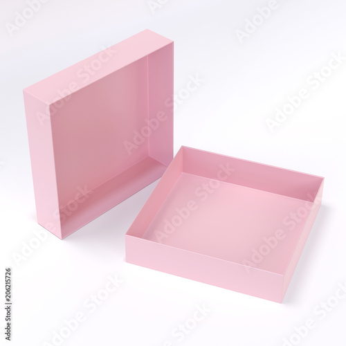 pink gift box 3D illustration, 3D rendering