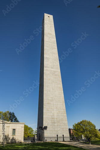 The Bunker Hill Monument in Boston, Massachusetts.