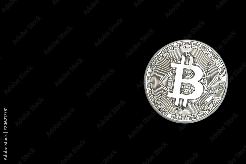 Digital bitcoin on a black background. Background Digital bitcoin on a black background. Background
