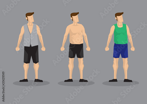 Men Casual Fashion Vector Character Set