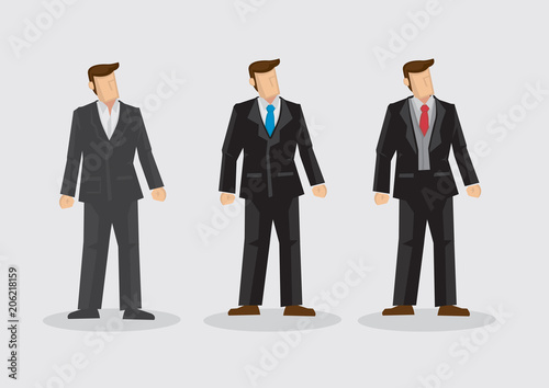 Business Suits for Men Vector Characters Illustration