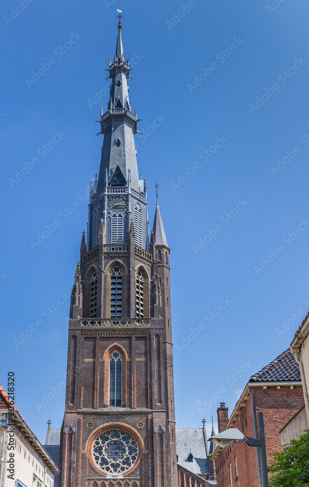 Tower of the Bonifatius church of Leeuwarden, Netherlands